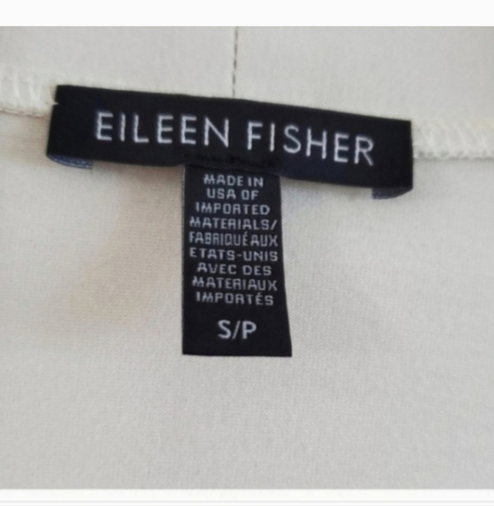 Eileen Fisher Cream Cardigan Tencil Open Drape Sweater Small - Picture 3 of 9